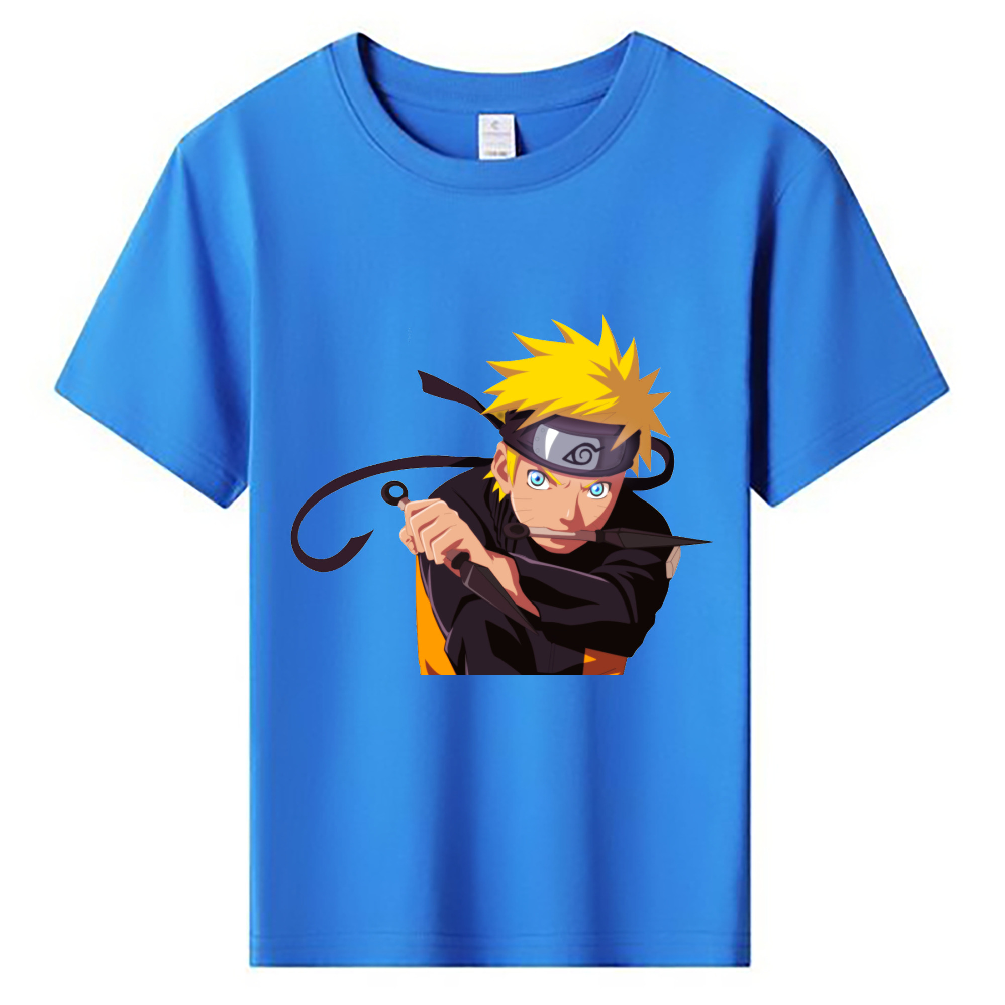 （画像用） NARUTO -ナルト- うずまき ナルト Uzumaki Naruto 綿100％キッズTシャツ（フロントプリント）